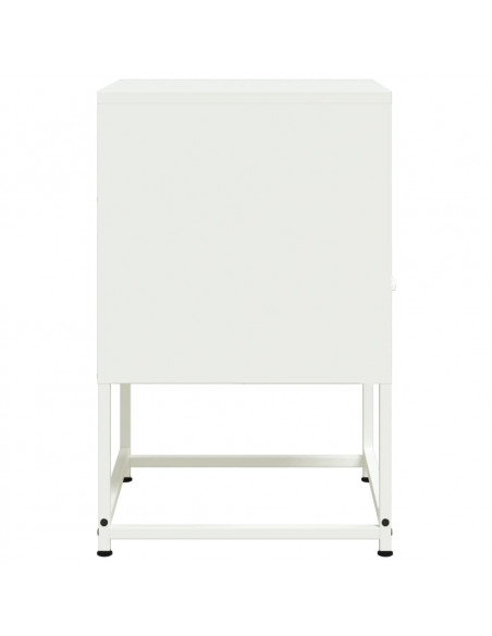 Comodino Bianco 36x39x60,5 cm in Acciaio