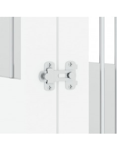 Gabbia Cani da Arredamento Bianca 45x62x59cm Legno Multistrato 2