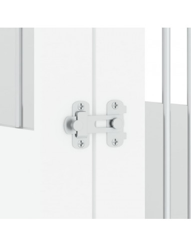 Gabbia Cani da Arredamento Bianca 45x62x59cm Legno Multistrato