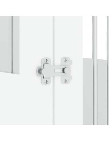 Gabbia Cani da Arredamento Bianca 55x75x65cm Legno Multistrato