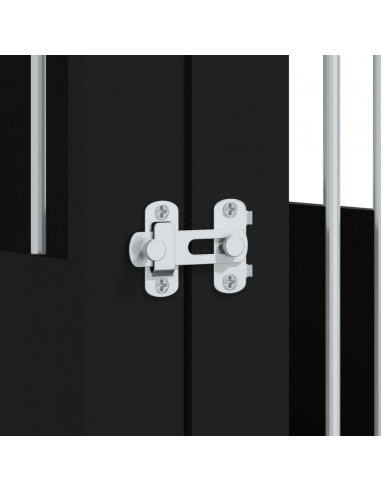 Gabbia Cani da Arredamento Nera 55x80x68cm Legno Multistrato