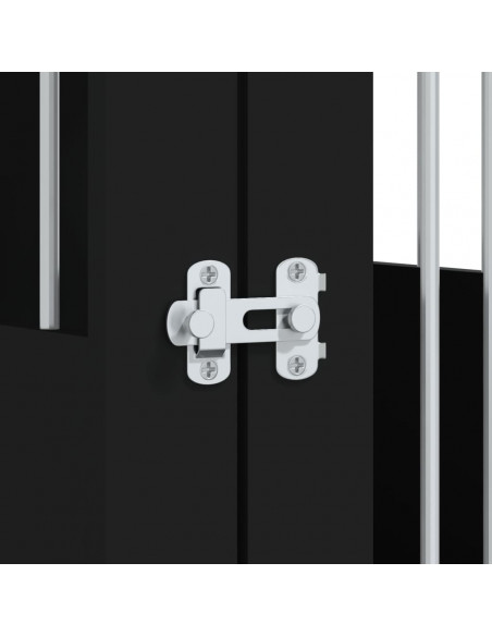 Gabbia Cani da Arredamento Nera 55x80x68cm Legno Multistrato