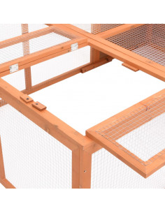 Gabbia per Animali da Giardino 150x100x50 cm Massello di Abete