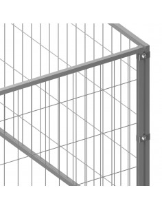 Gabbia per Cani Argento 42 m² in Acciaio 2