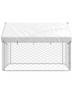 Gabbia per Cani da Esterno con Tetto 200x200x150 cm 2