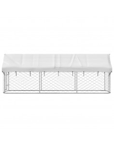 Gabbia per Cani da Esterno con Tetto 400x100x150 cm 2