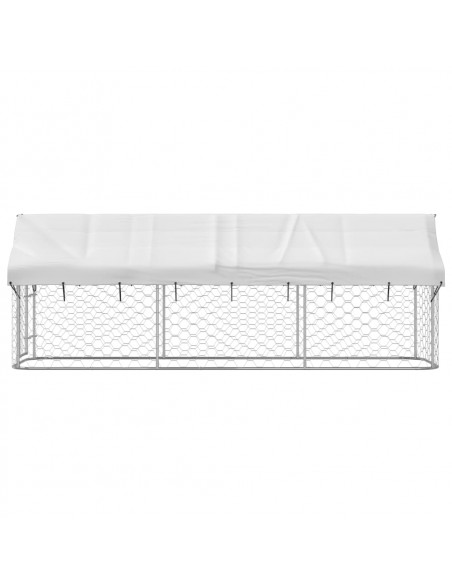 Gabbia per Cani da Esterno con Tetto 400x100x150 cm