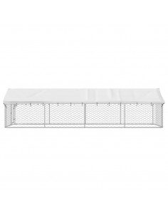 Gabbia per Cani da Esterno con Tetto 600x200x150 cm