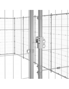 Gabbia per Cani da Esterno in Acciaio Zincato 21,78m²