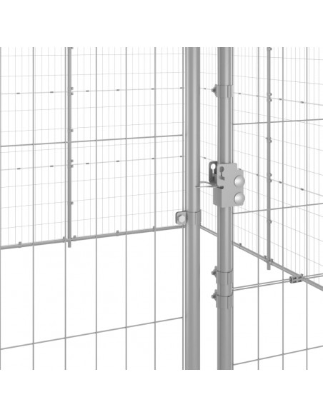 Gabbia per Cani da Esterno in Acciaio Zincato 53,24 m²