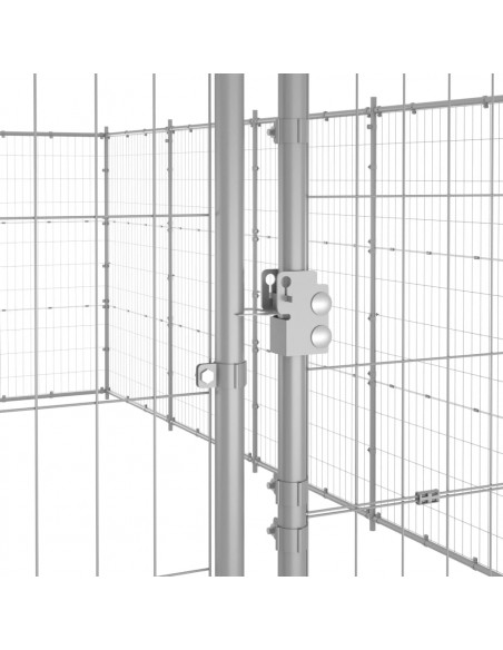 Gabbia per Cani da Esterno in Acciaio Zincato 65,34 m²