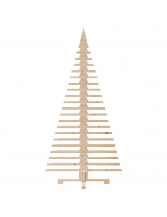 Albero di Natale Decorativo in Legno 180 cm Legno Massello Pino 2