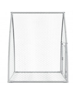 Gabbia per Conigli Argento 100x105x120 cm in Acciaio Zincato 2