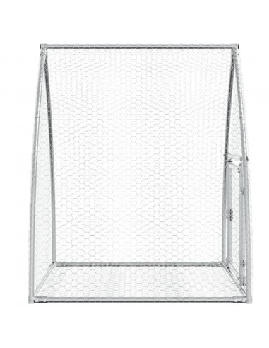 Gabbia per Conigli Argento 100x105x120 cm in Acciaio Zincato