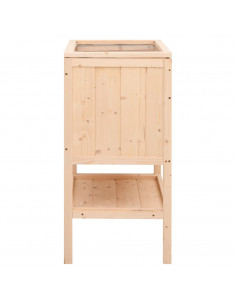 Gabbia per Criceti 55x40x80 cm in Legno Massello di Abete 2