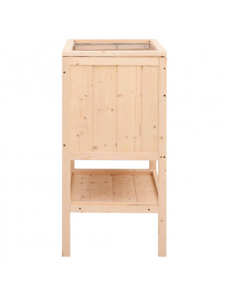Gabbia per Criceti 55x40x80 cm in Legno Massello di Abete