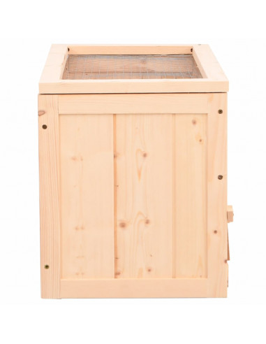 Gabbia per Criceti 60x30x35 cm in Legno Massello di Abete