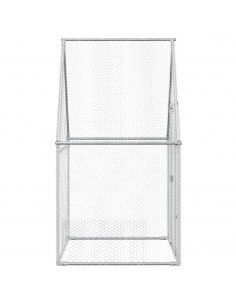 Gabbia per Polli Argento 100x100x190 cm in Acciaio Zincato 2