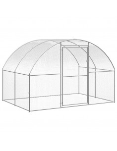 Gabbia per Polli da Esterno 3x2x2 m in Acciaio Zincato 2
