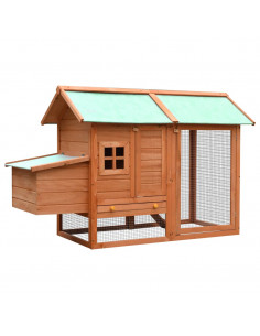 Gabbia per Polli in Legno Massello di Pino e Abete 170x81x110cm