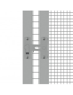 Gabbia per Uccelli Grigia 111x107x211,5 cm Acciaio Zincato