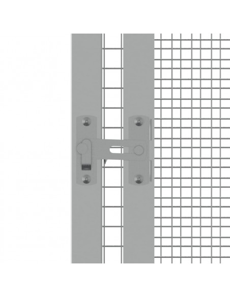 Gabbia per Uccelli Grigia 302,5x324,5x211,5 cm Acciaio Zincato