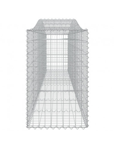 Cesti Gabbioni ad Arco 9 pz 400x50x80/100 cm Ferro Zincato