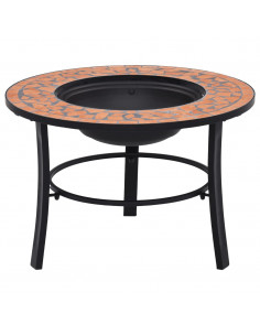Braciere a Mosaico Terracotta 68 cm in Ceramica 2