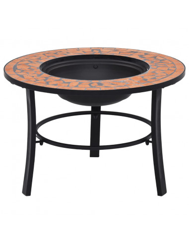 Braciere a Mosaico Terracotta 68 cm in Ceramica