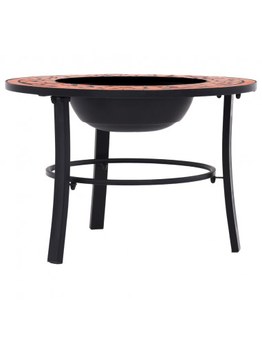 Braciere a Mosaico Terracotta 68 cm in Ceramica