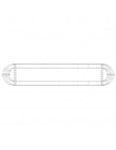 Gabbione con Letto Rialzato in Acciaio Zincato 260x50x50 cm