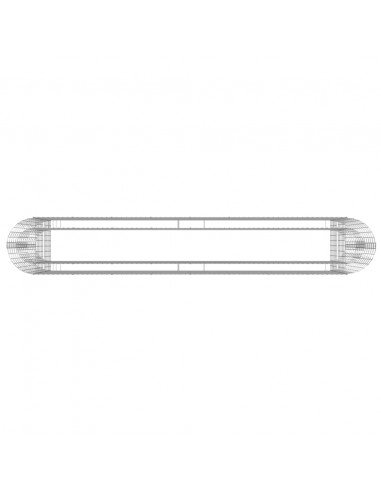 Gabbione con Letto Rialzato in Acciaio Zincato 330x50x100 cm