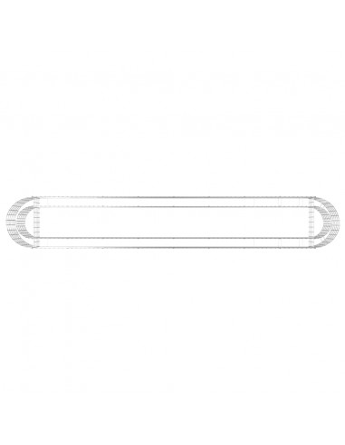 Gabbione con Letto Rialzato in Acciaio Zincato 330x50x50 cm