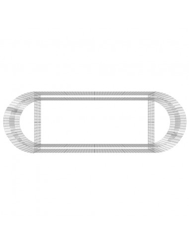 Gabbione con Letto Rialzato in Ferro Zincato 300x100x100 cm