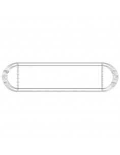 Gabbione con Letto Rialzato in Ferro Zincato 400x100x50 cm