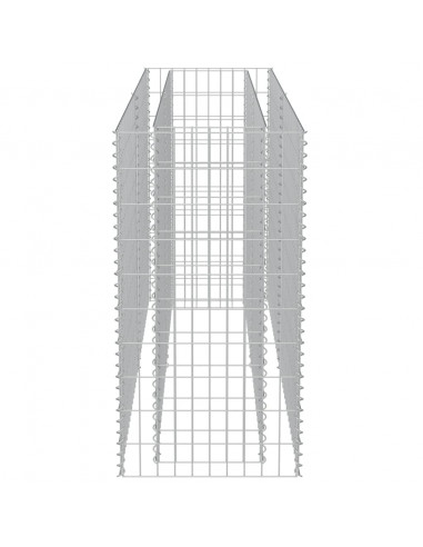 Gabbione Letto Rialzato in Acciaio Zincato 180x50x100 cm