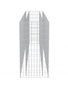 Gabbione Letto Rialzato in Acciaio Zincato 270x50x100 cm 2