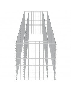 Gabbione Letto Rialzato in Acciaio Zincato 270x50x50 cm 2