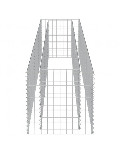 Gabbione Letto Rialzato in Acciaio Zincato 270x50x50 cm
