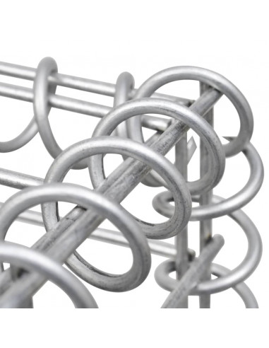 Gabbione Letto Rialzato in Acciaio Zincato 360x30x30 cm