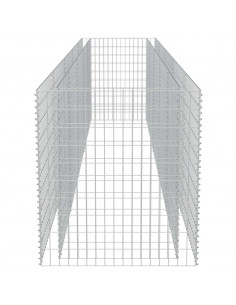 Gabbione Letto Rialzato in Acciaio Zincato 450x90x100 cm