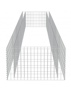 Gabbione Letto Rialzato in Acciaio Zincato 450x90x50 cm
