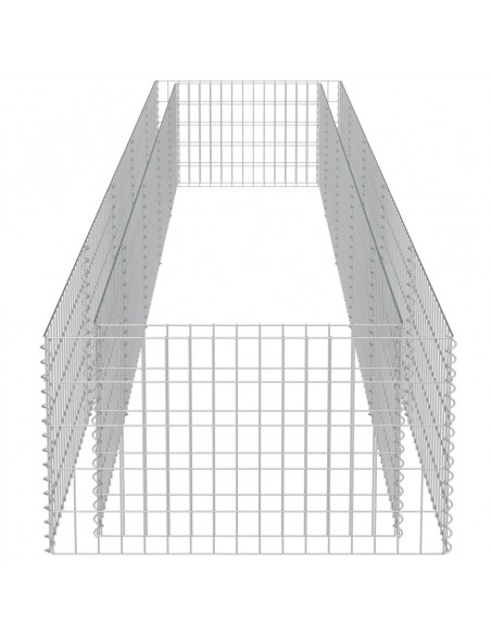 Gabbione Letto Rialzato in Acciaio Zincato 450x90x50 cm