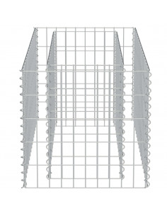 Gabbione Letto Rialzato in Acciaio Zincato 90x50x50 cm 2