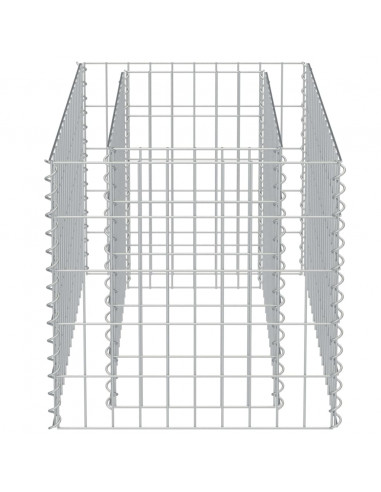 Gabbione Letto Rialzato in Acciaio Zincato 90x50x50 cm