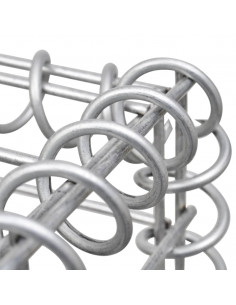 Gabbione Letto Rialzato Trapezio Acciaio Zincato 150x20x100 cm 2