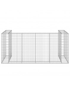 Gabbione per Bidoni in Acciaio Zincato 254x100x110 cm