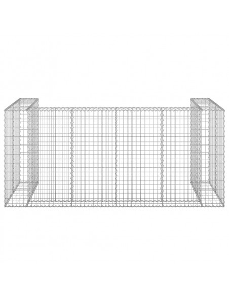 Gabbione per Bidoni in Acciaio Zincato 254x100x110 cm