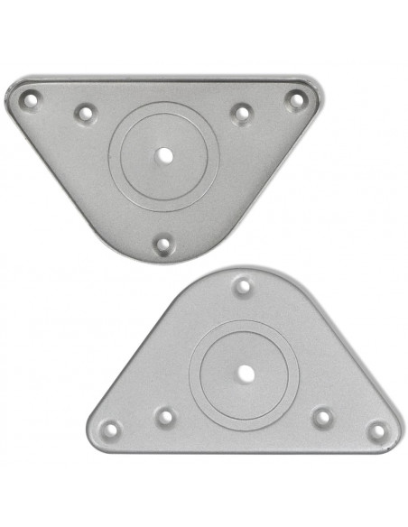 Gambe per Tavolo 4 pz Altezza Regolabile Cromate 870 mm