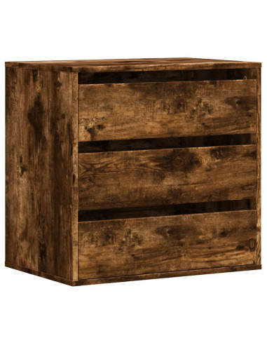 Cassettiera Angolare Rovere Fumo 60x41x58cm Legno Multistrato